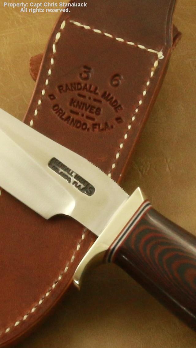 Randall Model #3-6 inch, #6 Grind & Red & Blue Micarta!!